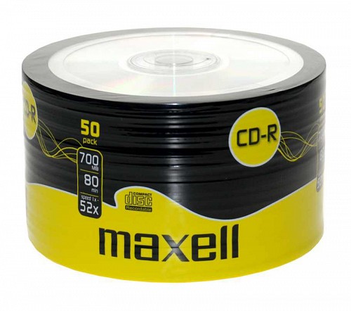 MAXELL CD-R 700/80min, 52x speed, spindle pack 50 624036