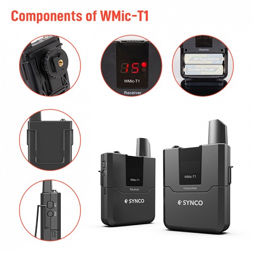 SYNCO   Wmic-T1,  clip-on, UHF,  WMIC-T1