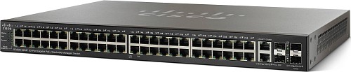 SWITCH CISCO SG500-52MP-K9 48-Ports Gigabit (2) 1G SFP or (2) RJ45, (2) 1G SFP POE+ 48 w/ Rkmnts