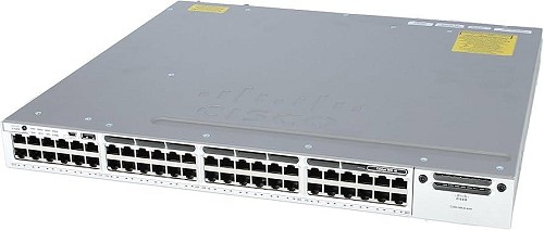 SWITCH CISCO WS-C3850-48T-S 48-Ports Gigabit 2x PSU 350W (P/N: PWR-C1-350WAC), 1x C3850-NM-2-10G w/ Rkmnts