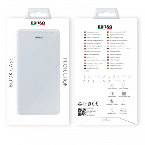 SENSO LEATHER STAND BOOK LG K10 2017 white