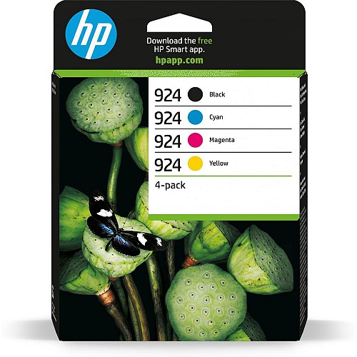 HP  Inkjet No.924 CMYK 4-Pack (6C3Z1NE) (HP6C3Z1NE)