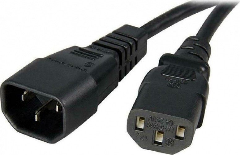 Καλώδιο προέκτασης IEC C13- IEC C14 1.5m
