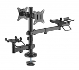 BRATECK βάση γραφείου PMM-02SD για 2x οθόνες 17"-32"/POS/printer PMM-02SD