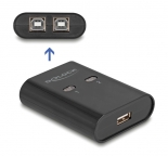 DELOCK USB Type B switch 11503, 2 σε 1, μαύρο 11503-DE