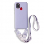Bodycell Silicon Case με Λουρακι Samsung A21s Violet
