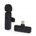 Ασύρματο μικρόφωνο πέτου με έξοδο USB Type-C, ιδανικό για χρήση σε notebook / smartphone / tablet NEDIS MICW110BK