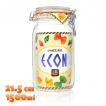 Βάζο Γυάλινο με Καπάκι Στεγανό 1500ml 0221.209