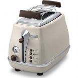 De'Longhi Icona Vintage Φρυγανιέρα 2 Θέσεων 900W Μπεζ (CTOV2103.BG) (DLGCTOV2103.BG)