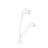 MAXLIFE ANGLED USB TO LIGHTNING DATA CABLE 1m 2,4A white