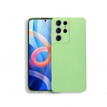Bodycell Square Liquid Silicon Case Samsung S21 Ultra Light Green