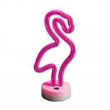 Neon LED Forever Light FSNE01 FLAMINGO (USB/Μπαταρίας & On/Off) με Stand Ροζ