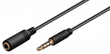 GOOBAY προέκταση καλωδίου ήχου 3.5mm 62480, 4 pin stereo, CU, 3m, μαύρο 62480