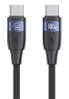 USAMS καλώδιο USB-C σε USB-C US-SJ632, 100W PD, 1.2m, μαύρο SJ632USB01