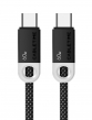 CABLETIME καλώδιο USB-C CT-CM60-PBW, 60W PD, 480Mbps, 0.25m, μαύρο CT-CM60-PBW0.25
