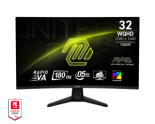 MSI MONITOR GAMING MAG 32CQ6F, CURVED RAPID VA WQHD, 32", 16:9, 400CD/M2, 3500:1, 0.5MS, 180Hz, 2560x1440, 2xHDMI/ 1xDP/ HP OUT, TILT, BLACK, 3YW.