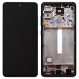 Οθόνη με Touch Screen & Μπροστινή Πρόσοψη Samsung A525F Galaxy A52/ A526B Galaxy A52 5G Μαύρο (Original)