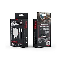 MAXLIFE TRAVEL FAST CHARGER PD QC 30W + DATA CABLE TYPE C white
