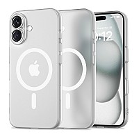 TECH-PROTECT MAGSLIM CASE IPHONE 16 matte white backcover