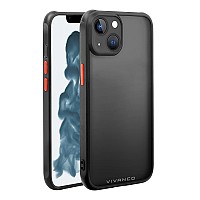 VIVANCO FROSTED COVER IPHONE 14 PLUS semi transparent/black backcover
