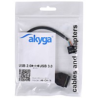Καλώδιο / Αντάπτορας USB 3.0 19pin (αρσενικό) σε USB 2.0 10pin (θηλυκό) AKYGA AK-CA-28