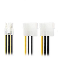 Καλώδιο-splitter τροφοδοσίας PCI Express 6-pin σε 2x Molex 4-pin, 0.15m NEDIS CCGP74210VA015