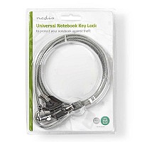 Universal κλειδαριά για laptop με κλειδιά, 1,8m NEDIS NBLKK1002ME