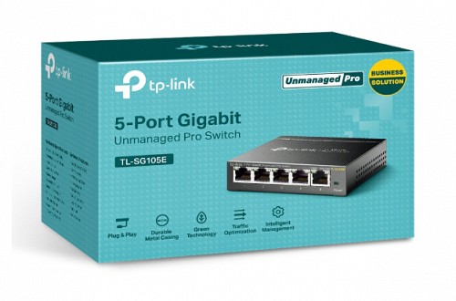 TP-LINK  Easy Smart Switch TL-SG105E,  5-Port Gigabit, Ver. 5.0 TL-SG105E