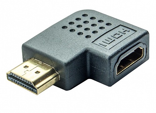 POWERTECH αντάπτορας HDMI CAB-H037, γωνιακός, 90° right, μαύρος CAB-H037