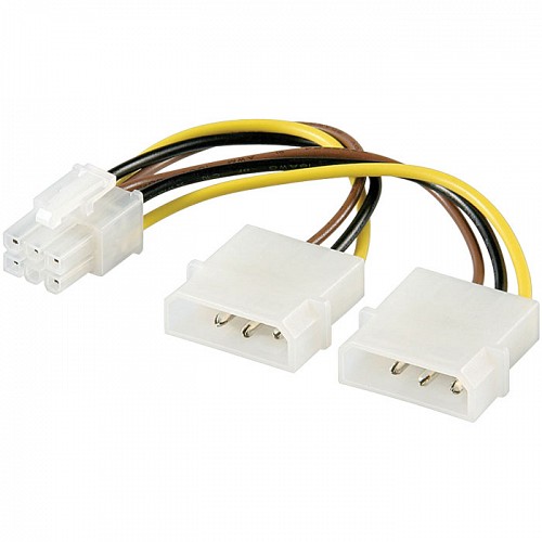 Καλώδιο τροφοδοσίας, 2 x 5,25 σε PCI Express 6 pin GOOBAY 51360