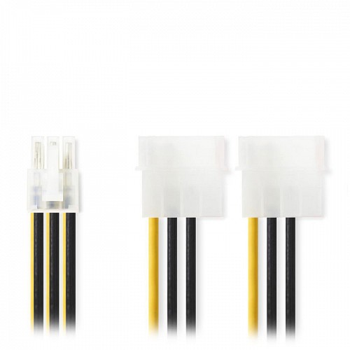 Καλώδιο-splitter τροφοδοσίας PCI Express 6-pin σε 2x Molex 4-pin, 0.15m NEDIS CCGP74210VA015