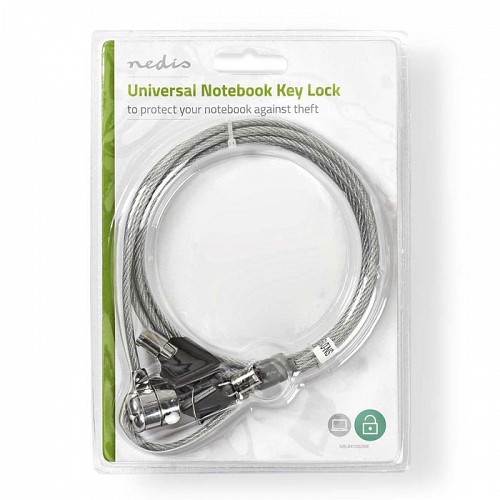 Universal κλειδαριά για laptop με κλειδιά, 1,8m NEDIS NBLKK1002ME