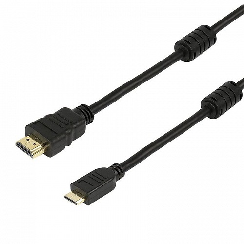 POWERTECH καλώδιο mini HDMI σε HDMI CAB-H011 με Ethernet, 1.5m, μαύρο CAB-H011