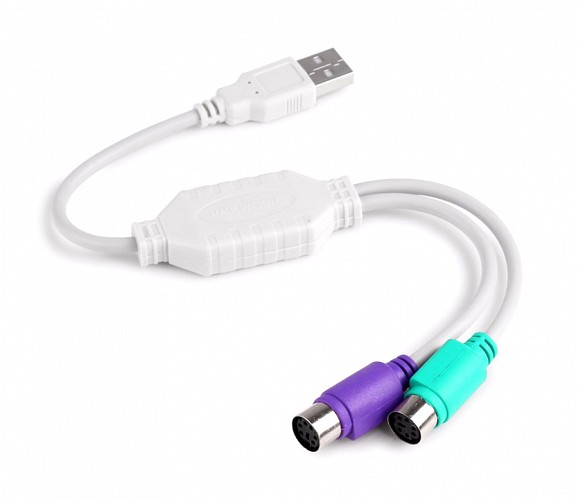 POWERTECH καλώδιο USB σε 2x PS2 θηλυκό CAB-U047, 0.20m, λευκό CAB-U047
