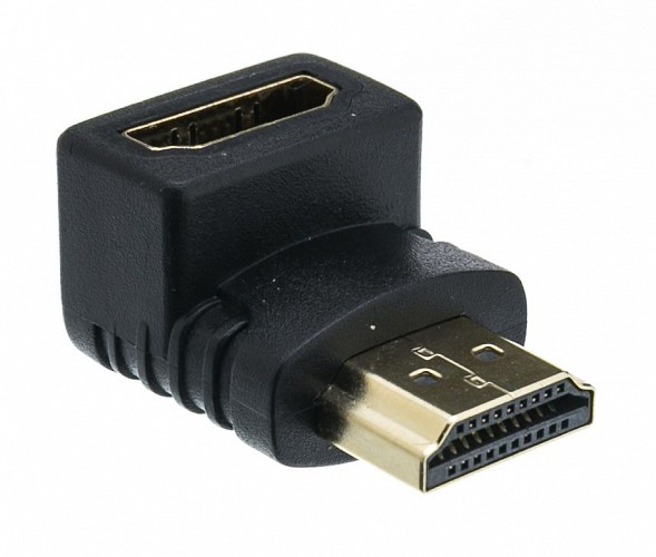 POWERTECH αντάπτορας HDMI CAB-H034, γωνιακός 90°, μαύρος CAB-H034