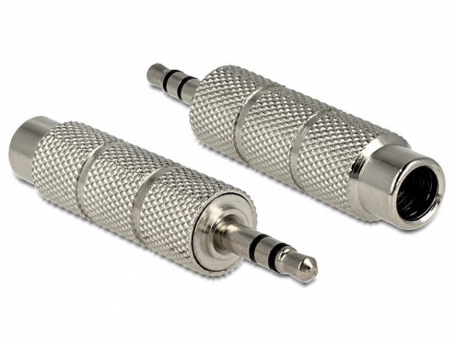 DELOCK αντάπτορας από 3.5mm σε 6.3mm 65548, μεταλλικός, ασημί 65548