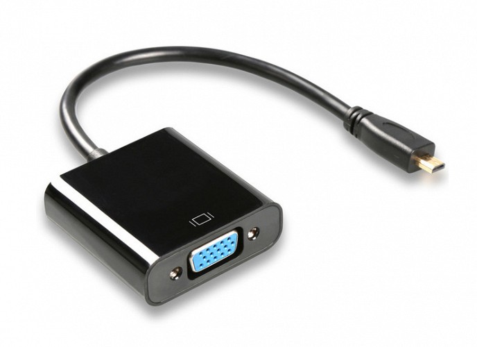 POWERTECH αντάπτορας micro HDMI σε VGA CAB-H032, 0.20m, μαύρος CAB-H032