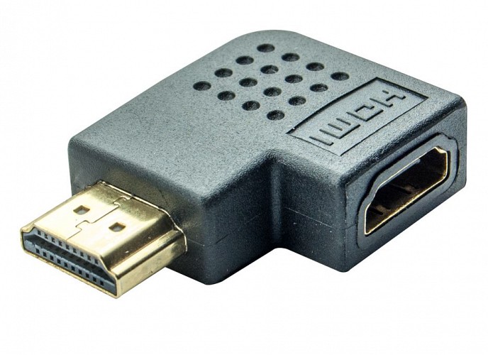 POWERTECH αντάπτορας HDMI CAB-H037, γωνιακός, 90° right, μαύρος CAB-H037