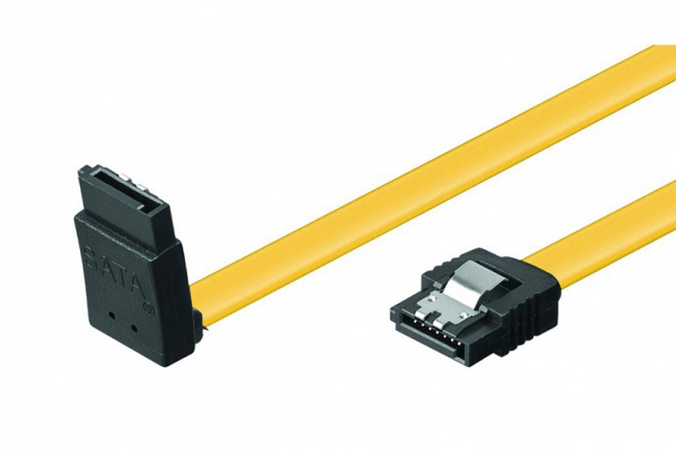 POWERTECH Καλώδιο SATA III 7pin σε 7pin 90° CAB-W028, Metal Clip 0.5m CAB-W028