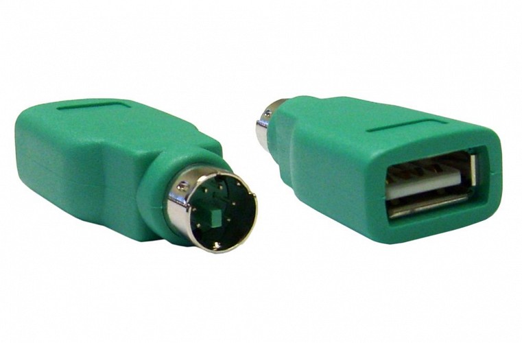 POWERTECH αντάπτορας USB 2.0 θηλυκό σε PS2 αρσενικό CAB-U021, πράσινος CAB-U021