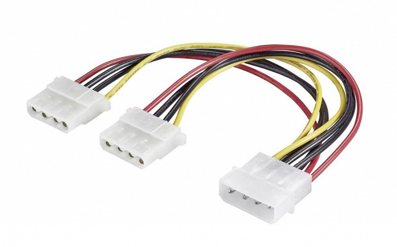 POWERTECH καλώδιο ρεύματος IDE (M) σε  2x IDE (F), 20cm