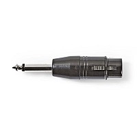Αντάπτορας XLR 3-Pin θηλ. σε 6.35 mm mono αρσ NEDIS COTP15940BK