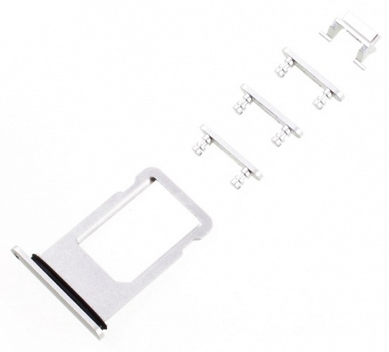 Υποδοχή κάρτας SIM και Side Button για iPhone 8, ασημί SPIP8-0033