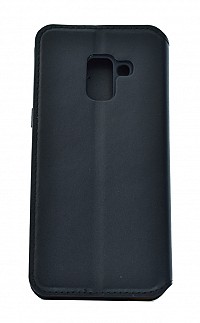 POWERTECH Θήκη Slim Leather για Samsung A5 2018, μαύρη MOB-1146