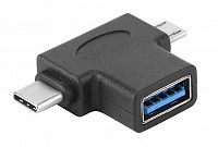 POWERTECH  USB  USB-C & Micro USB CAB-U117, 5Gbps,  CAB-U117