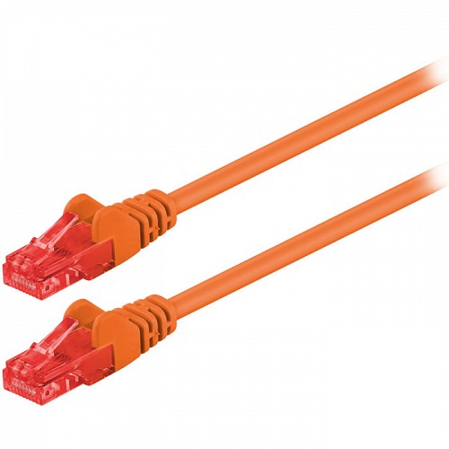 Καλώδιο δικτύου CAT 6, U/UTP, 1.00m σε πορτοκαλί χρώμα GOOBAY 95262