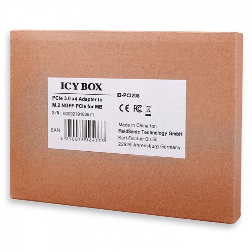 Κάρτα επέκτασης PCIe με υποδοχή για 1 x δίσκο M.2 SATA SSD ICY BOX IB-PCI208