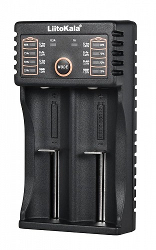 LIITOKALA φορτιστής LII-202 για μπαταρίες NiMH/CD, Li-Ion, IMR, 2 slots LII-202