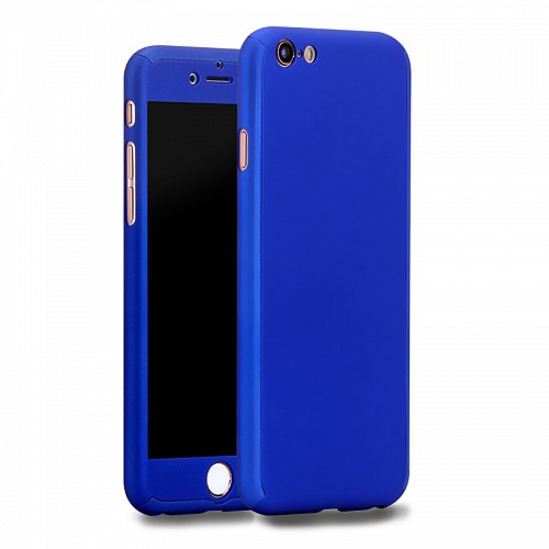 360 Full Cover & Temp.Glass iPhone 6/6s Blue