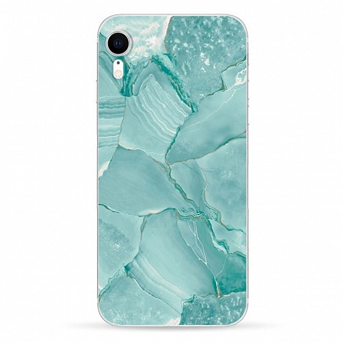 Silicon Marble Case iPhone XR SM3 Green
